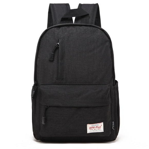 Multi-function Canvas Laptop Backpack - Fits 15.6 Macbook Samsung Sony Dell Alienware Chuwi Asus Hp - 42x29x13cm - Black
