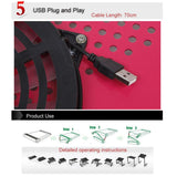 Adjustable Foldable Laptop Stand with Fans & Mouse Pad - Portable Aluminum Alloy - Black