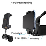 Adjustable Head Strap with Phone Clamp for Gopro and Action Cameras