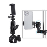 360 Degree Adjustable Clamp Plier Base with Extended Phone Clamp