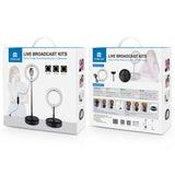 10.2 Dual-colour Led Ring Light with Usb Bluetooth Remote and Phone Holder - Black
