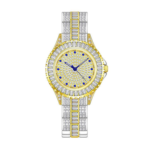 Diamond-inlaid Women Chain Watch - Elegant Jewelry - Silver Golden