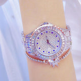 Diamond-inlaid Women Chain Watch - Elegant Jewelry - Silver Golden