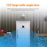 1080P Smart Digital Door Viewer With Night Vision - 3.97 Inch Wide Angle - Grey