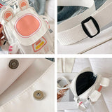 Lightweight Cartoon Crossbody Bag For Students - Purple