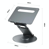 Adjustable 360 Degree Rotating Laptop Stand for 10-17 Inch Devices - Grey