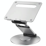 Adjustable 360 Degree Rotating Laptop Stand for 10-17 Inch Devices - Grey