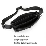 Waterproof Men Crossbody Chest Bag For Outdoor Adventures - Grey