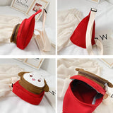 Adorable Monkey Crossbody Bag For Kids - Red