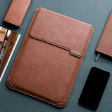 14.0 Inch Water Wave Texture Laptop Sleeve - Versatile Design - Brown