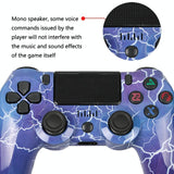 Wireless Bluetooth Game Controller for Ps4 with Dual Vibration and Light Strip - Black