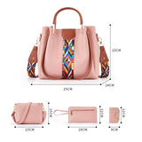 Versatile 4-in-1 Messenger Bag for Women - Fashionable & Spacious - Red Wine