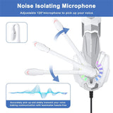 2.1M Gaming Headset With Mic Kotion Each G9000 Plus - Black White