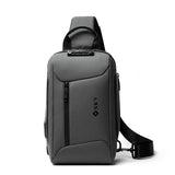 Waterproof Anti Theft Men Crossbody Bag Business Casual Multifunctional - Black