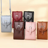 Stylish Crocodile Print Shoulder Bag - Blue