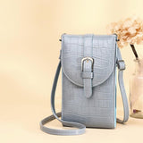 Stylish Crocodile Print Shoulder Bag - Blue
