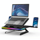 Adjustable Laptop Stand with 9 Levels of Lighting - Pink