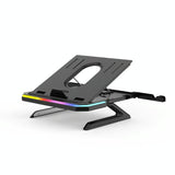 Adjustable Laptop Stand with 9 Levels of Lighting - Pink