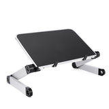 Adjustable Folding Laptop Stand - 360 Degree Rotation Aluminum Alloy - White