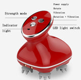 Electric Scalp Massager Multifunctional Vibration Therapy - Red