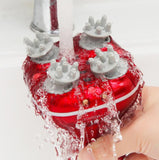 Electric Scalp Massager Multifunctional Vibration Therapy - Red