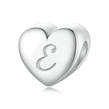 925 Sterling Silver Platinum Plated Love Letters Diy Beads In - O