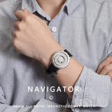 Bezel-free Magnetic Ball Watch - Men Design - Silver