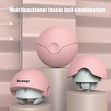 3-In-1 Fitness Yoga Massage Ball Cervical Meridian Massager - Purple