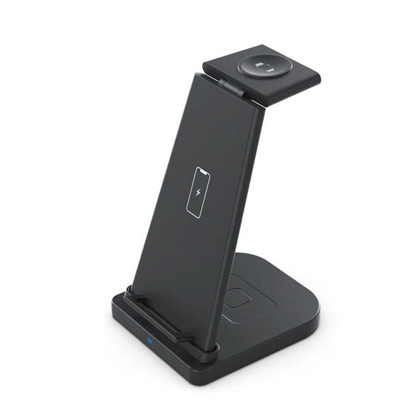 3 In 1 Portable Wireless Charger Detachable - Black