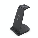 3 In 1 Portable Wireless Charger Detachable - Black