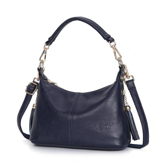 Stylish Middle Aged Women Shoulder Bag - Blue