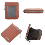 Large Multi Card Slot Organ Card Bag With Zip Coin Purse - Black