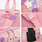 3 Piece Sweet Casual Backpack Set For Students - Black