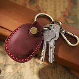 Vintage Leather Proximity Card Holder Access Control - Brown