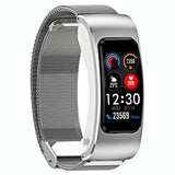 1.08 Inch Steel Band Earphone Detachable Life Waterproof Smart Watch Support Bluetooth Call - Rose Gold
