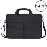 Stylish Zipper Laptop Bag with Shoulder Strap - Durable & Breathable - Black