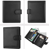 Men Vertical Coin Purse With Buckle And Zipper Card Holder And Driver License Protector - Brown