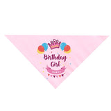 Pet Birthday Saliva Towel Double Cotton Triangle Scarf - Blue