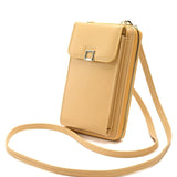 Women Cross Body Phone Purse With Long Strap - Yellow