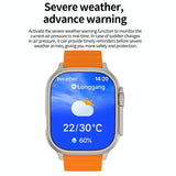 2.01 Inch Bluetooth Call Smart Watch Support Heart Rate / Blood Oxygen - Silver Orange