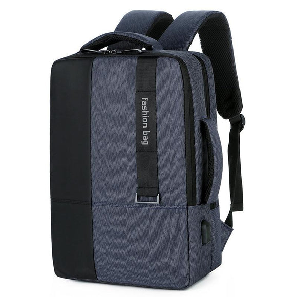 Large-capacity Laptop Backpack with Usb Charging - Ideal for Business Commuters - Blue