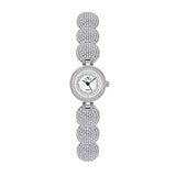 Diamond-inlaid Women Chain Watch - Elegant Accessory - Silver