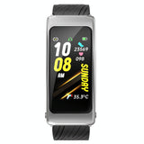 1.14 Inch Silicone Band Earphone Detachable Life Waterproof Smart Watch Support Bluetooth Call - Black Red
