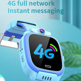 1.44 Inch 4G Video Call Waterproof Smart Children Phone Watch With Sos Function - Blue