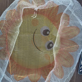 16 Cartoon Children Electric Fan with All-inclusive Mesh Protection Net and Anti-pinch Hand Cover - Safe and Fun - Blue Whale