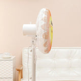 16 Cartoon Children Electric Fan with All-inclusive Mesh Protection Net and Anti-pinch Hand Cover - Safe and Fun - Blue Whale