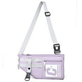 Large Sports Shoulder Bag With Multiple Pockets 2502 - Pink