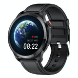 1.39 Inch Ip67 Waterproof Leather Band Smart Watch Supports Bluetooth Call / Blood Oxygen / Body Temperature Monitoring - Brown