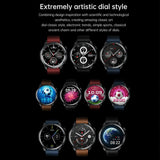 1.39 Inch Ip67 Waterproof Leather Band Smart Watch Supports Bluetooth Call / Blood Oxygen / Body Temperature Monitoring - Brown
