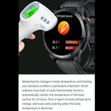 1.39 Inch Ip67 Waterproof Leather Band Smart Watch Supports Bluetooth Call / Blood Oxygen / Body Temperature Monitoring - Brown